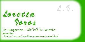 loretta voros business card